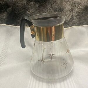Mid Century Modern "Corning " atomic starburst glass carafe